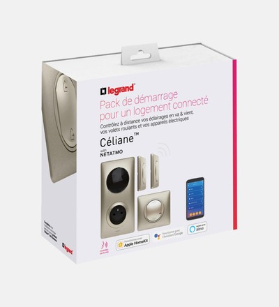 Купить Стартовый набор Legrand NETATMO Celiane (титан) для системы умного дома в интернет-магазине умной техники ALLSMART в Минске