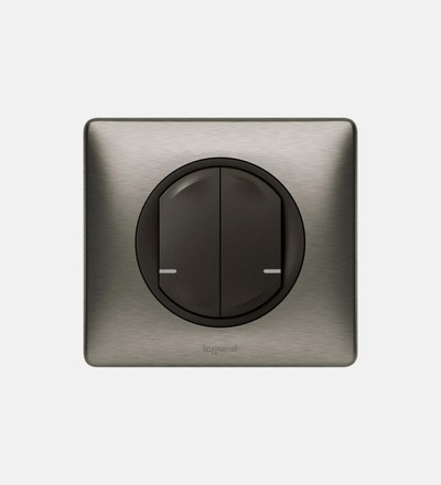 Купить Выключатель двухклавишный беспроводной Legrand Celiane NETATMO (графит) для системы умного дома в интернет-магазине умной техники ALLSMART в Минске